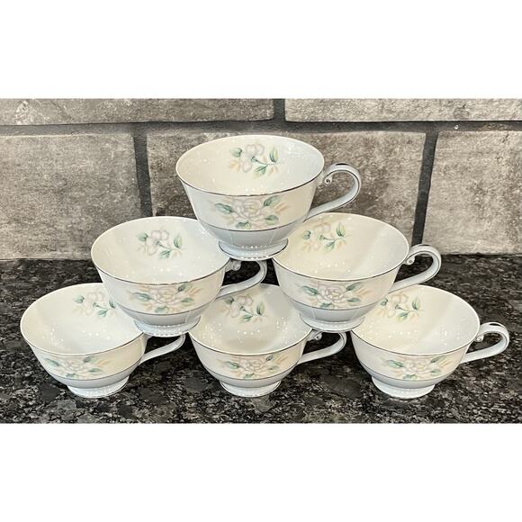 6 Vintage Sheraton Teacups ONLY Harmony House Fine China Sears #3250 - Picture 2 of 6